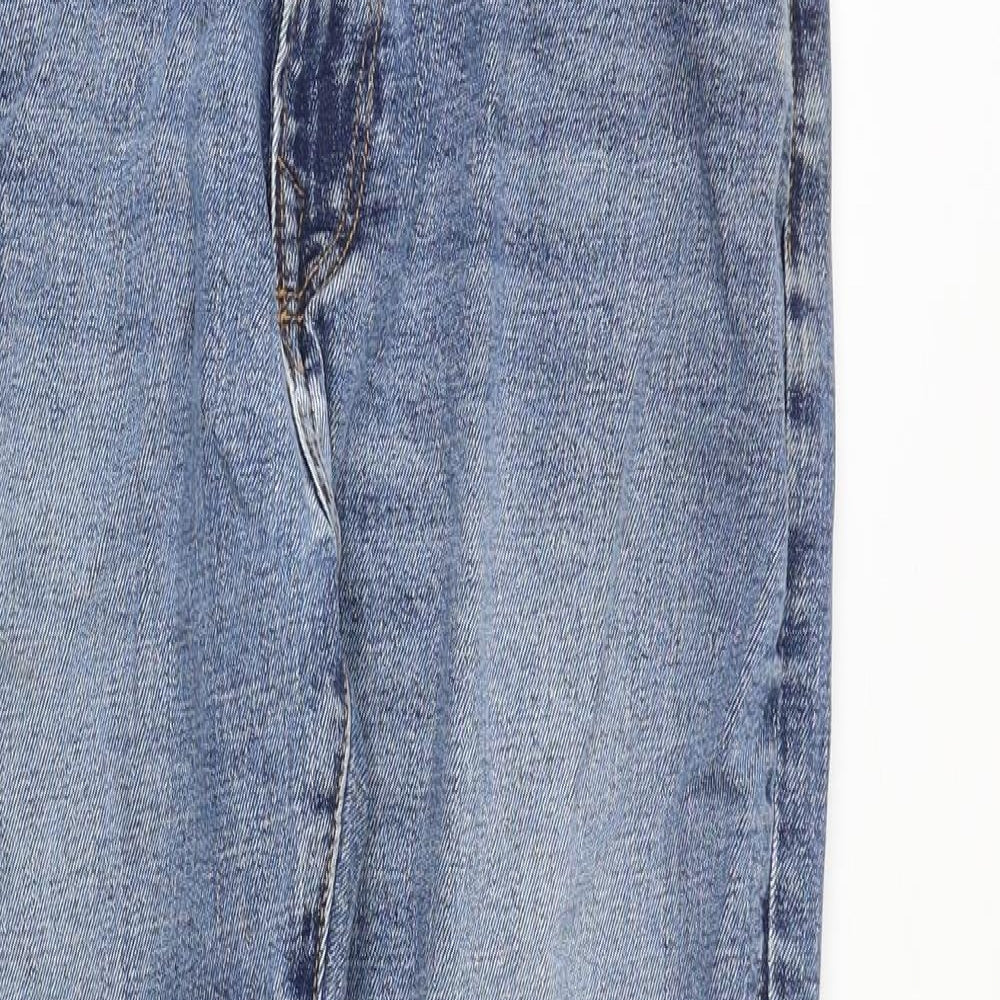 Gap Mens Blue Cotton Straight Jeans Size 32 in L30 in Regular Zip