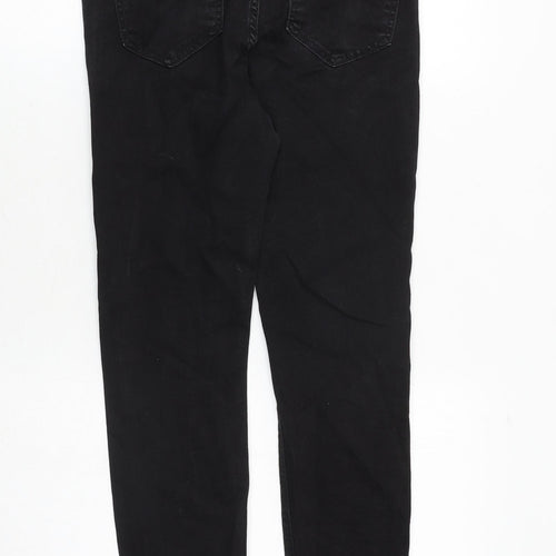 River Island Womens Black Cotton Skinny Jeans Size 10 Regular Zip