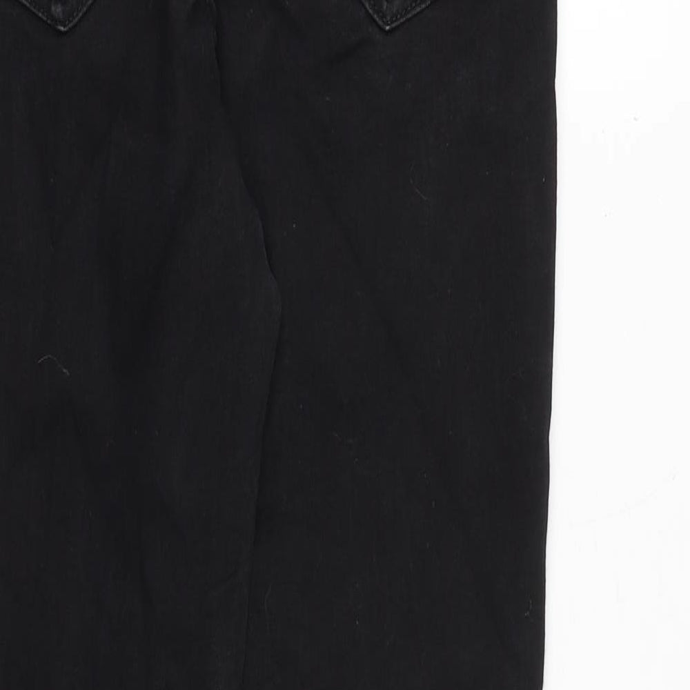 River Island Womens Black Cotton Skinny Jeans Size 10 Regular Zip