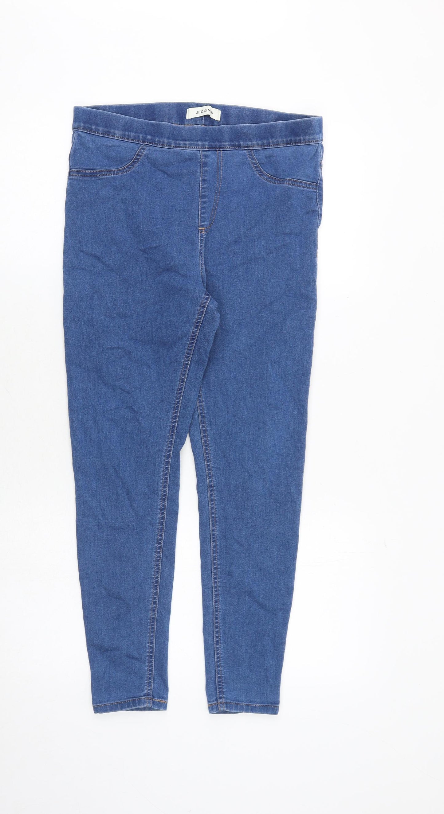 Marks and Spencer Womens Blue Cotton Jegging Jeans Size 12 Regular