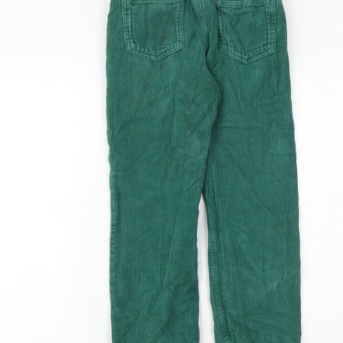Boden Boys Green 100% Cotton Jogger Trousers Size 8 Years Regular Drawstring