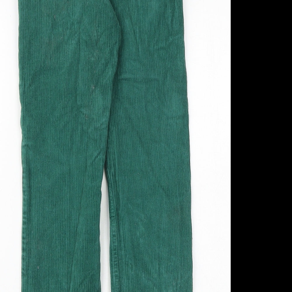 Boden Boys Green 100% Cotton Jogger Trousers Size 8 Years Regular Drawstring