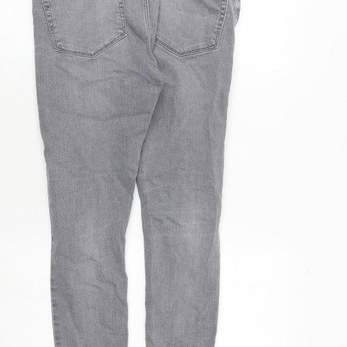 ASOS Mens Grey Cotton Skinny Jeans Size 32 in Slim Zip