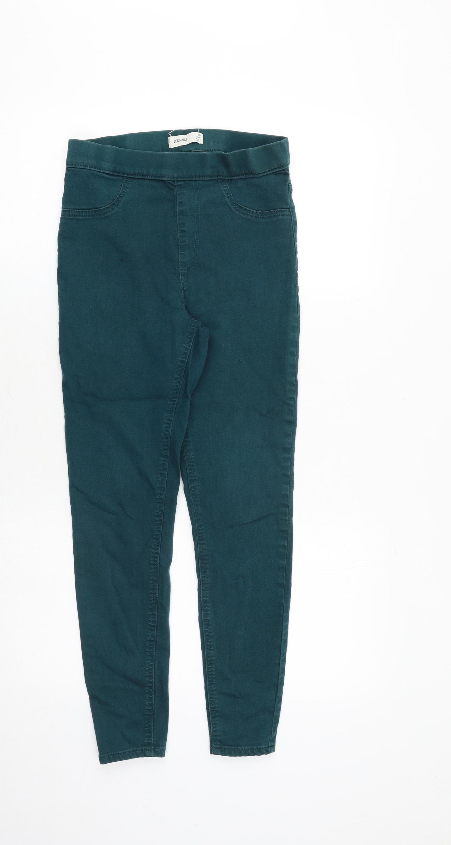 Marks and Spencer Womens Green Cotton Jegging Jeans Size 10 Regular
