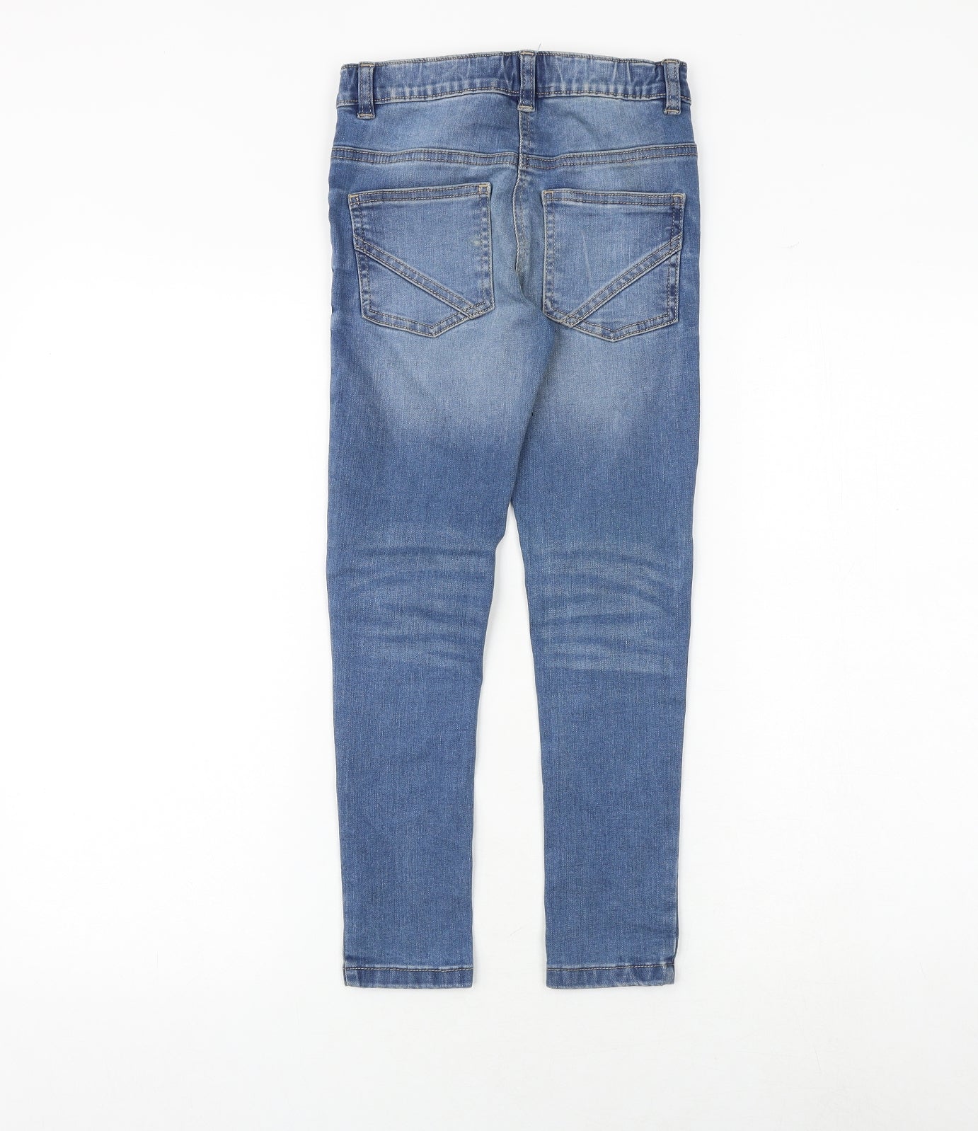 NEXT Girls Blue Cotton Skinny Jeans Size 8 Years Regular