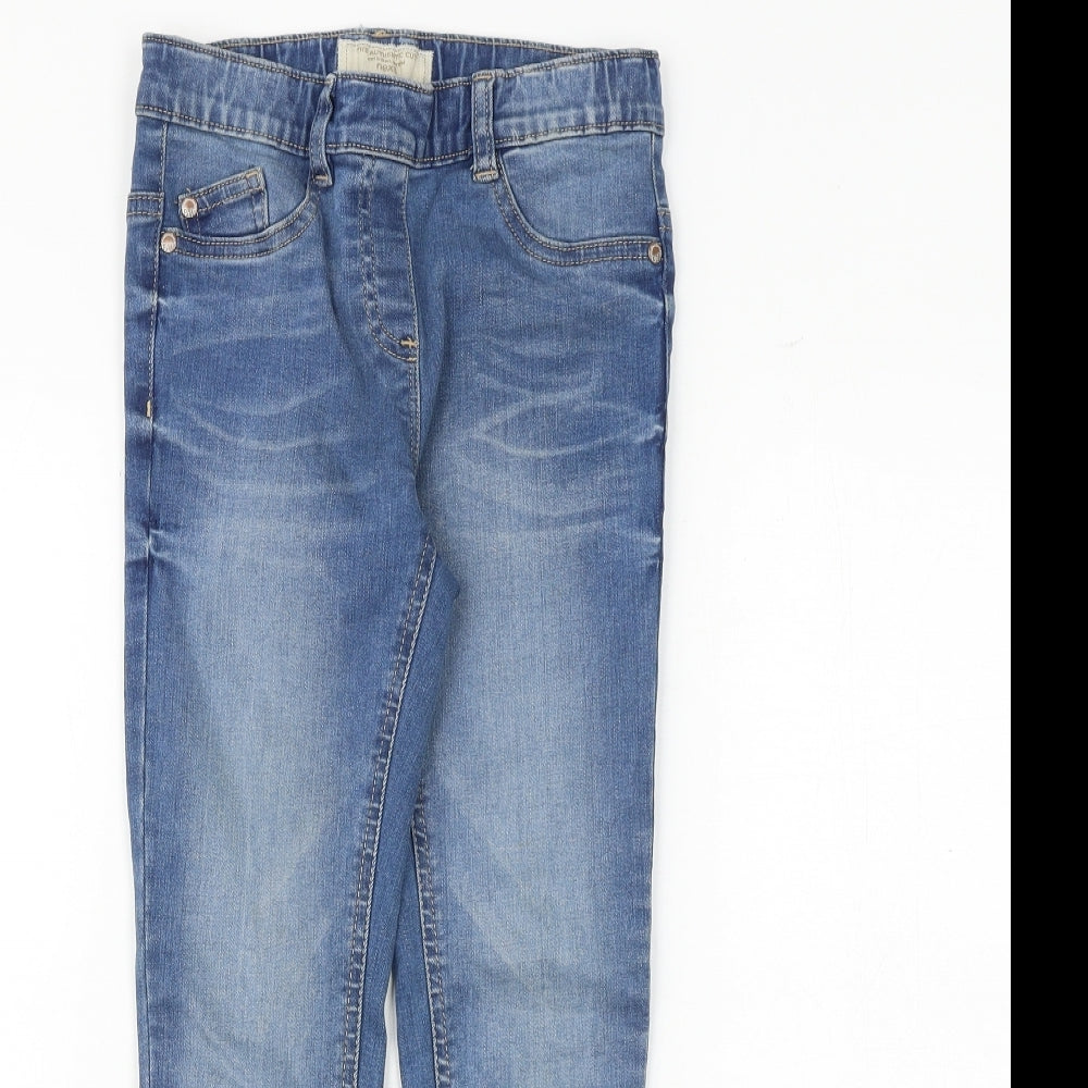 NEXT Girls Blue Cotton Skinny Jeans Size 8 Years Regular