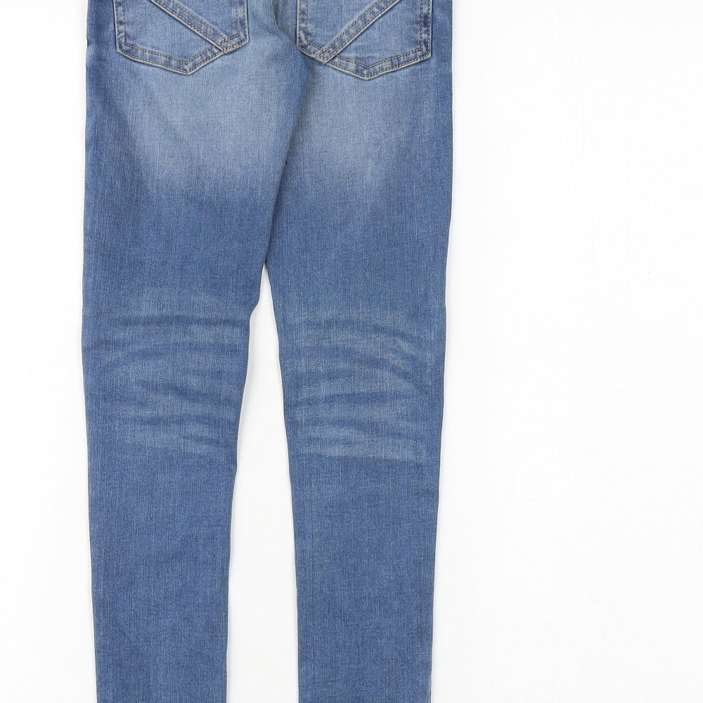 NEXT Girls Blue Cotton Skinny Jeans Size 8 Years Regular