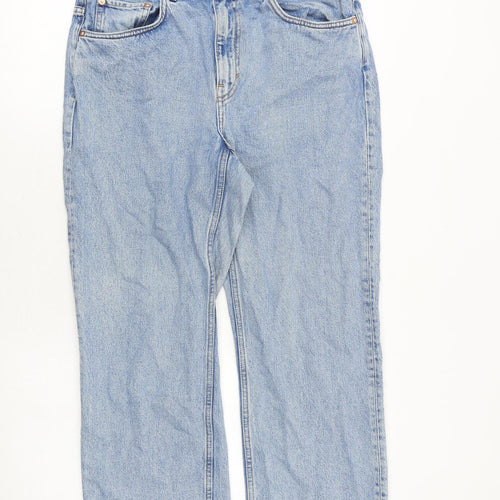 Weekday Womens Blue Cotton Mom Jeans Size 32 in L28 in Regular Zip