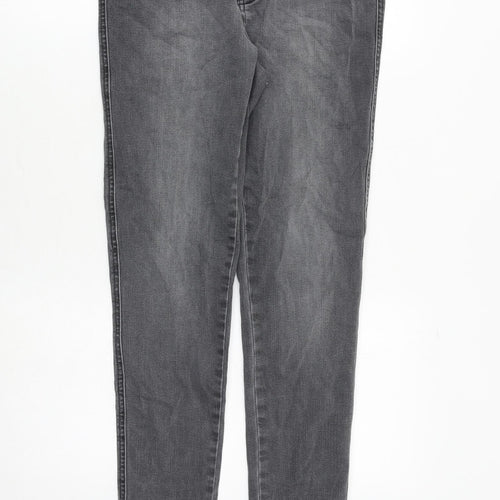 Waredenim Womens Grey Cotton Skinny Jeans Size 14 Regular Zip