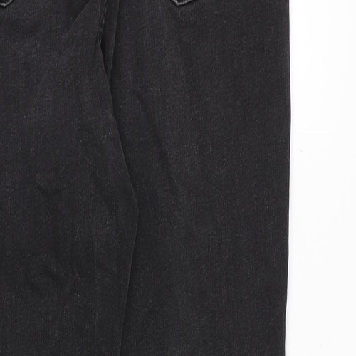 Marks and Spencer Womens Grey Cotton Skinny Jeans Size 12 Slim Zip