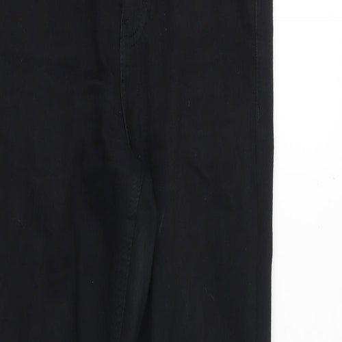 Topshop Womens Black Cotton Skinny Jeans Size 25 in Regular Zip
