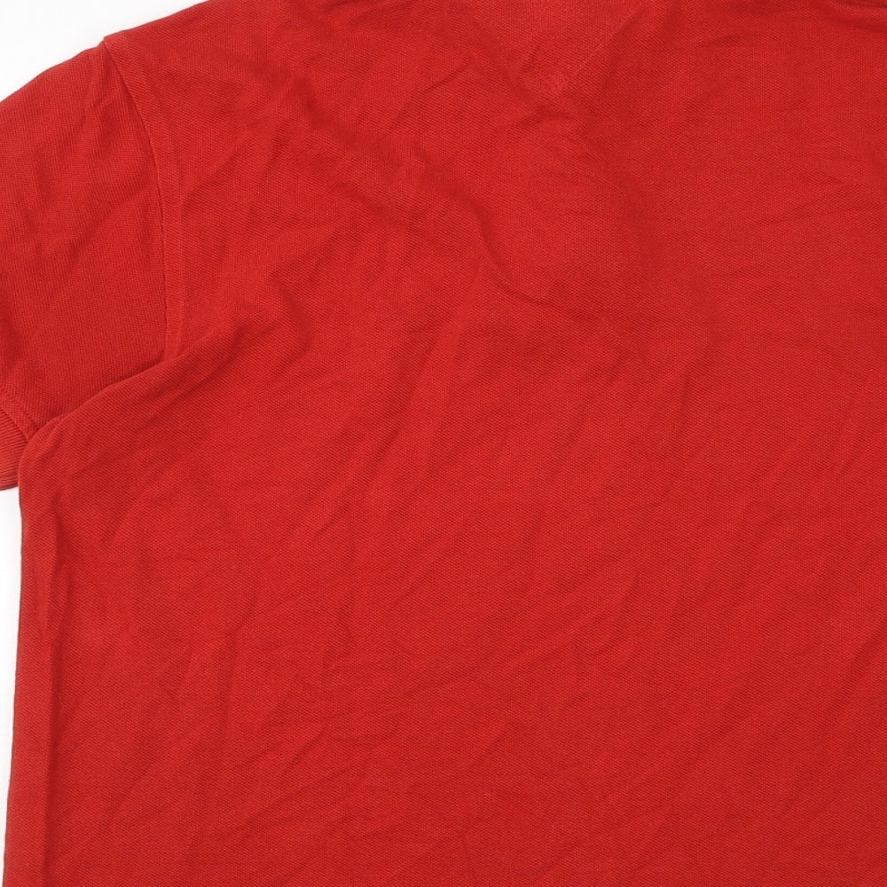 Tommy Hilfiger Mens Red Polyester Polo Size XS Collared Button