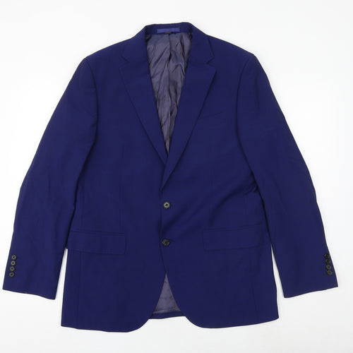 Marks and Spencer Mens Blue Wool Jacket Suit Jacket Size 40 Regular