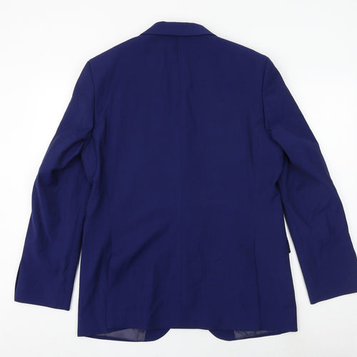 Marks and Spencer Mens Blue Wool Jacket Suit Jacket Size 40 Regular