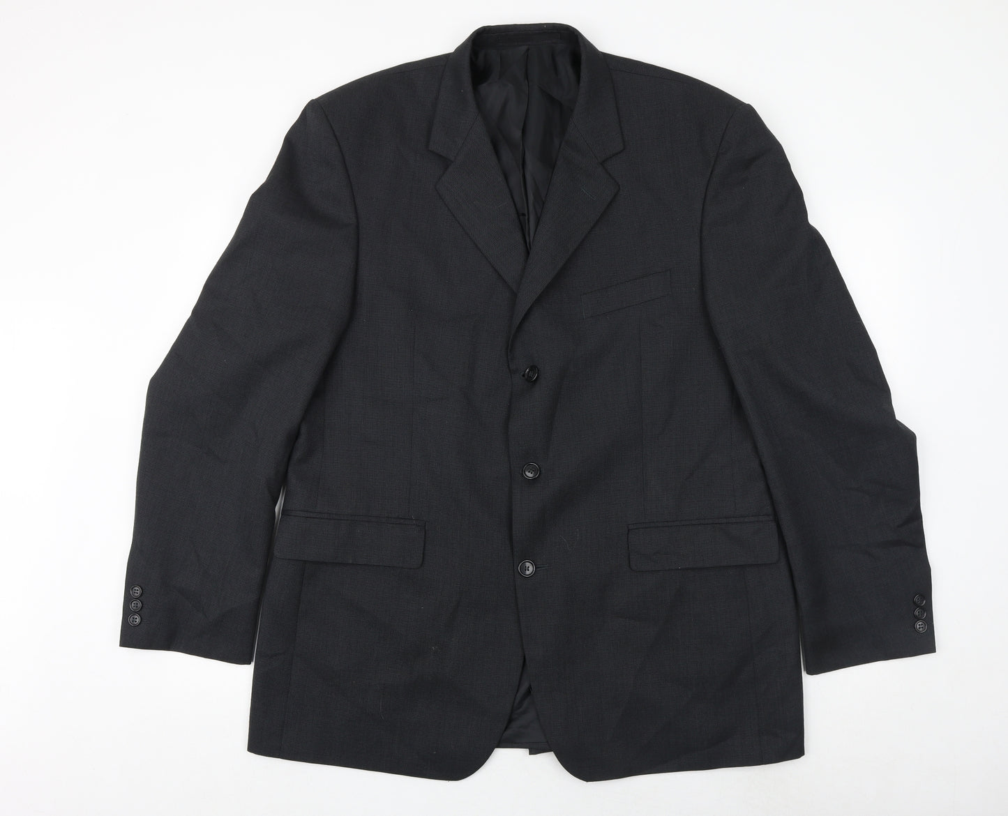 Burton Mens Grey Polyester Jacket Suit Jacket Size 44 Regular
