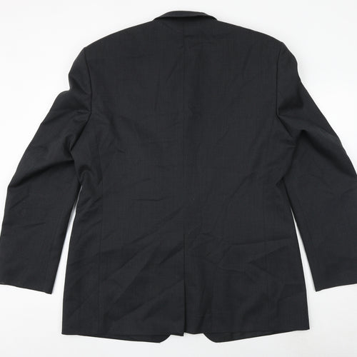 Burton Mens Grey Polyester Jacket Suit Jacket Size 44 Regular