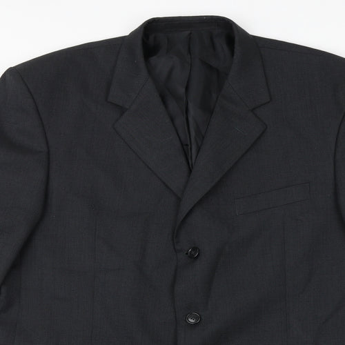 Burton Mens Grey Polyester Jacket Suit Jacket Size 44 Regular