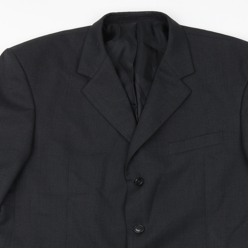 Burton Mens Grey Polyester Jacket Suit Jacket Size 44 Regular