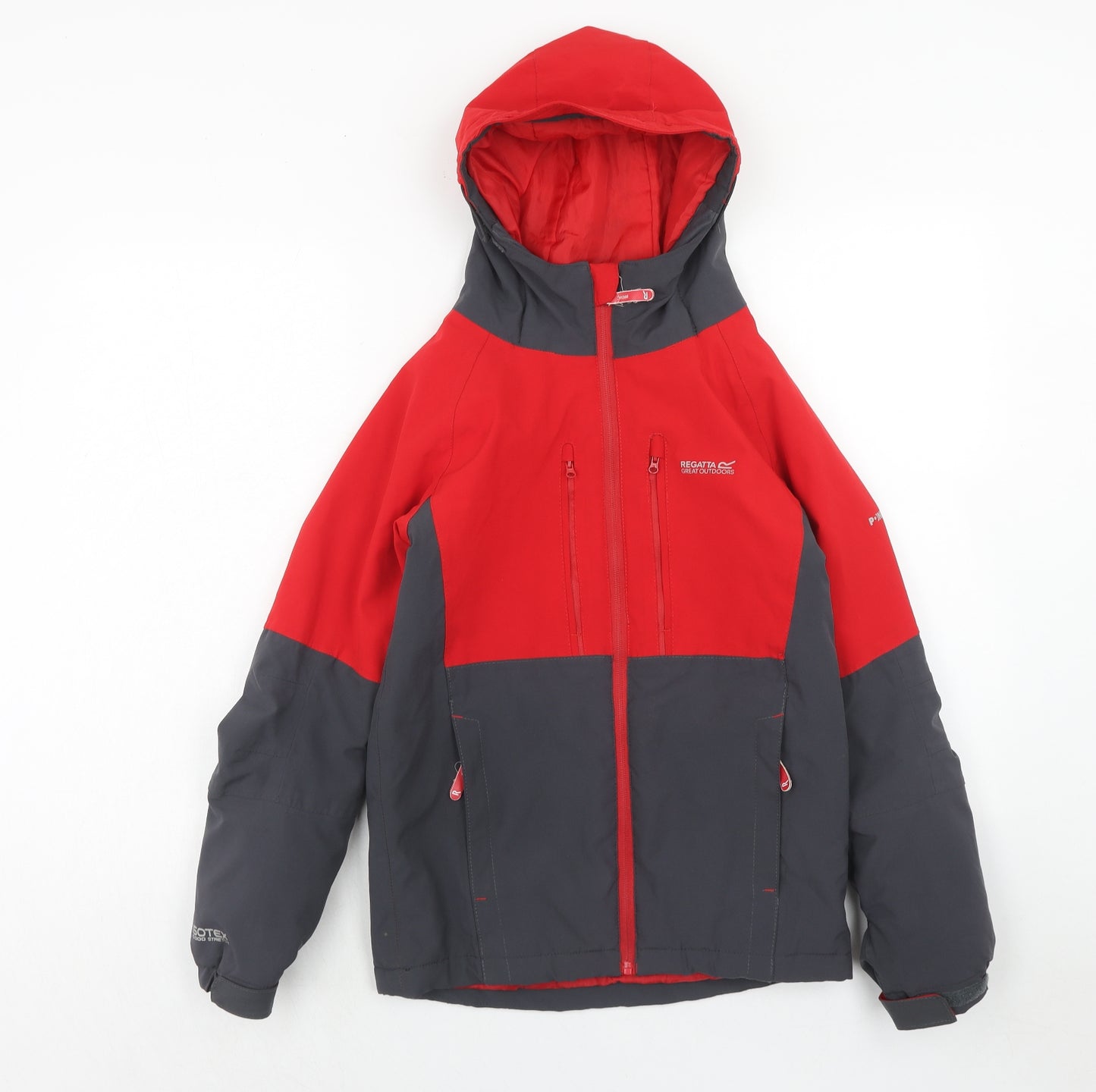 Regatta Boys Red Colourblock Windbreaker Jacket Size 11-12 Years Zip