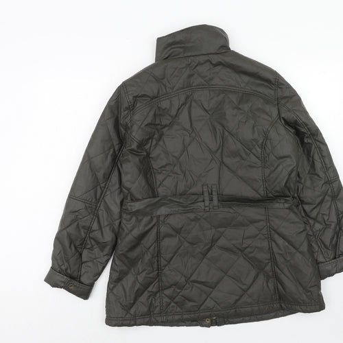 Marks and Spencer Womens Green Jacket Size 16 Zip