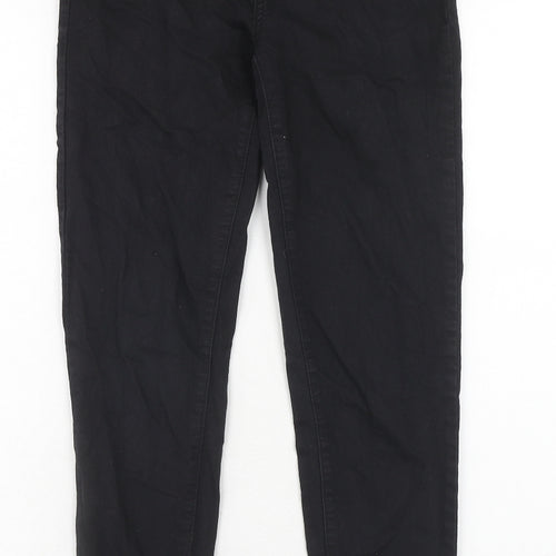 PRETTYLITTLETHING Womens Black Cotton Skinny Jeans Size 6 Regular Zip