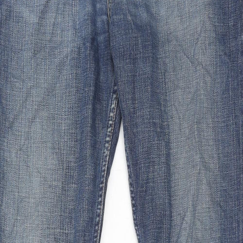 Levi's Mens Blue Herringbone Cotton Bootcut Jeans Size 32 in L34 in Regular Zip