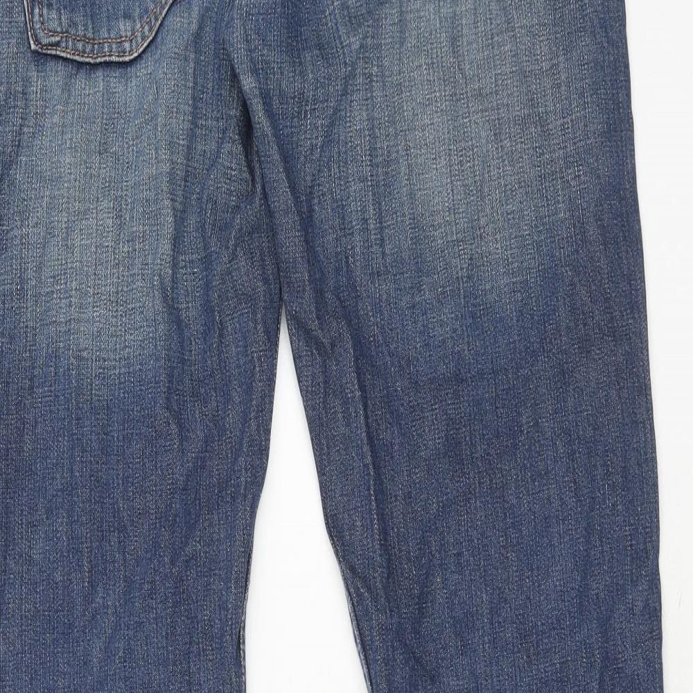 Levi's Mens Blue Herringbone Cotton Bootcut Jeans Size 32 in L34 in Regular Zip