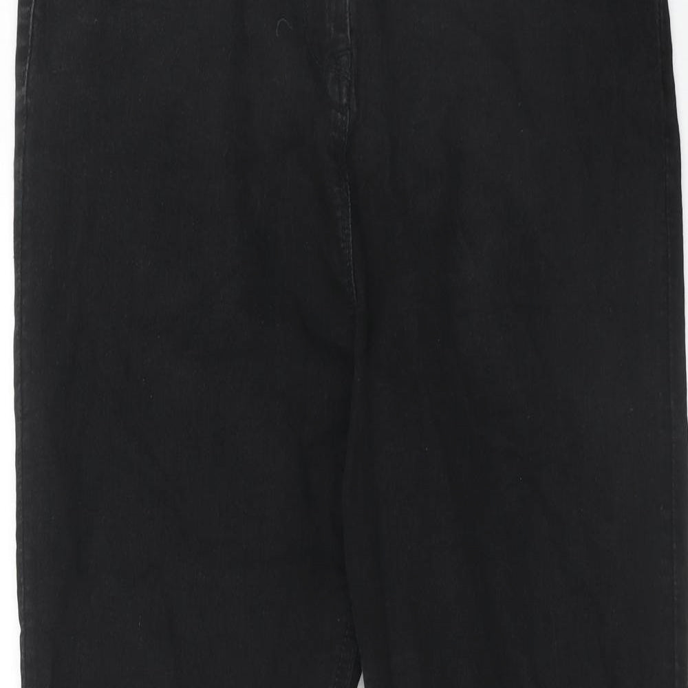 Studio Womens Black Cotton Skinny Jeans Size 12 Regular Zip