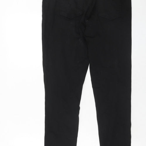 NEXT Womens Black Cotton Skinny Jeans Size 14 Regular Zip