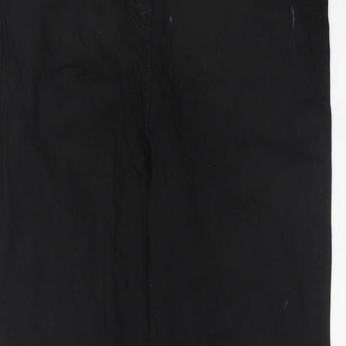 NEXT Womens Black Cotton Skinny Jeans Size 14 Regular Zip