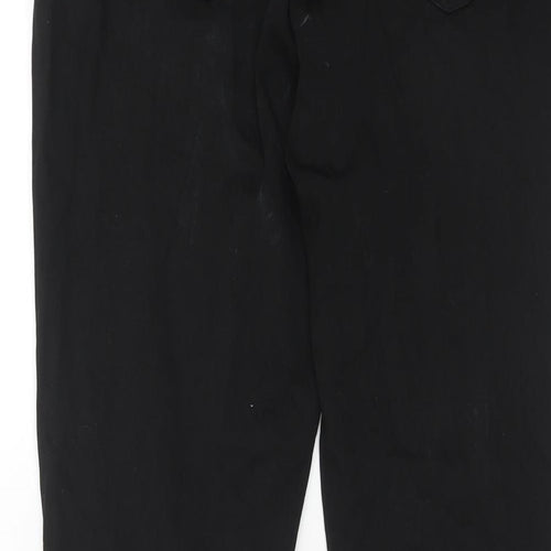 NEXT Womens Black Cotton Skinny Jeans Size 14 Regular Zip