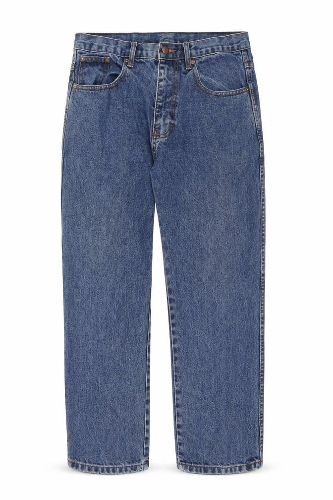 Aztec Womens Blue Cotton Straight Jeans Size 34 in L27 in Regular Zip
