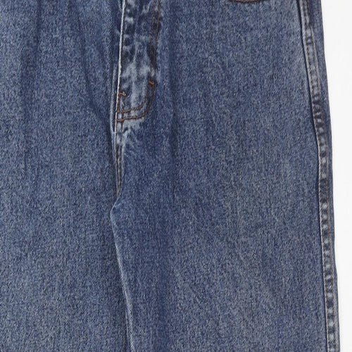 Aztec Womens Blue Cotton Straight Jeans Size 34 in L27 in Regular Zip