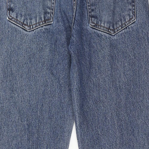 Aztec Womens Blue Cotton Straight Jeans Size 34 in L27 in Regular Zip