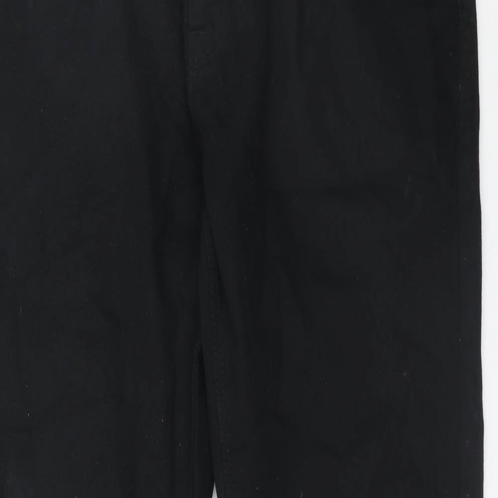 NEXT Mens Black Cotton Skinny Jeans Size 32 in L31 in Regular Zip