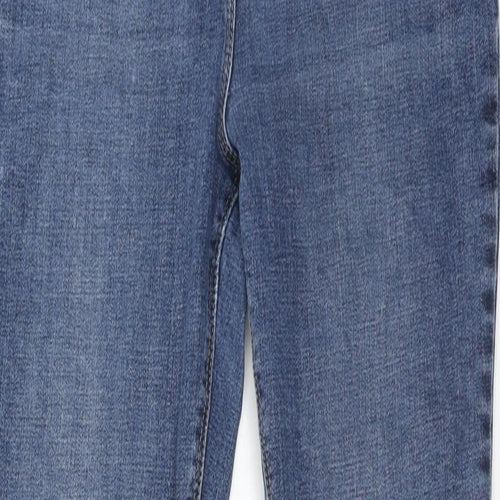 NEXT Womens Blue Cotton Jegging Jeans Size 14 Regular Zip