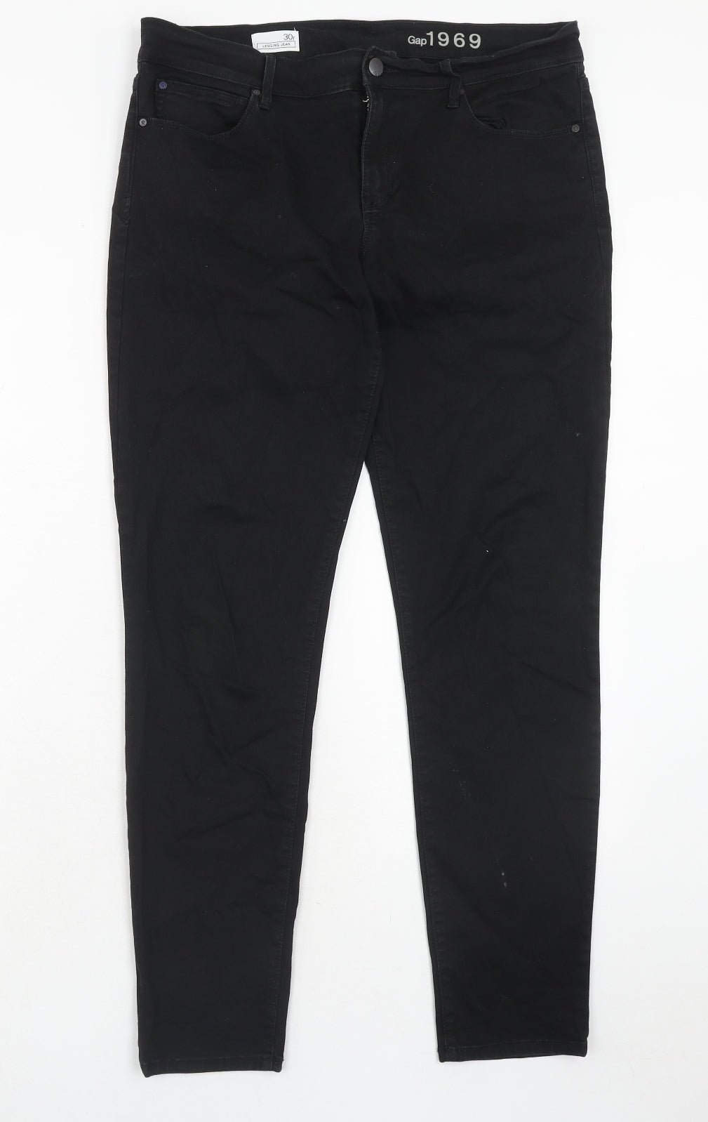 Gap Womens Black Cotton Jegging Jeans Size 10 Regular Zip