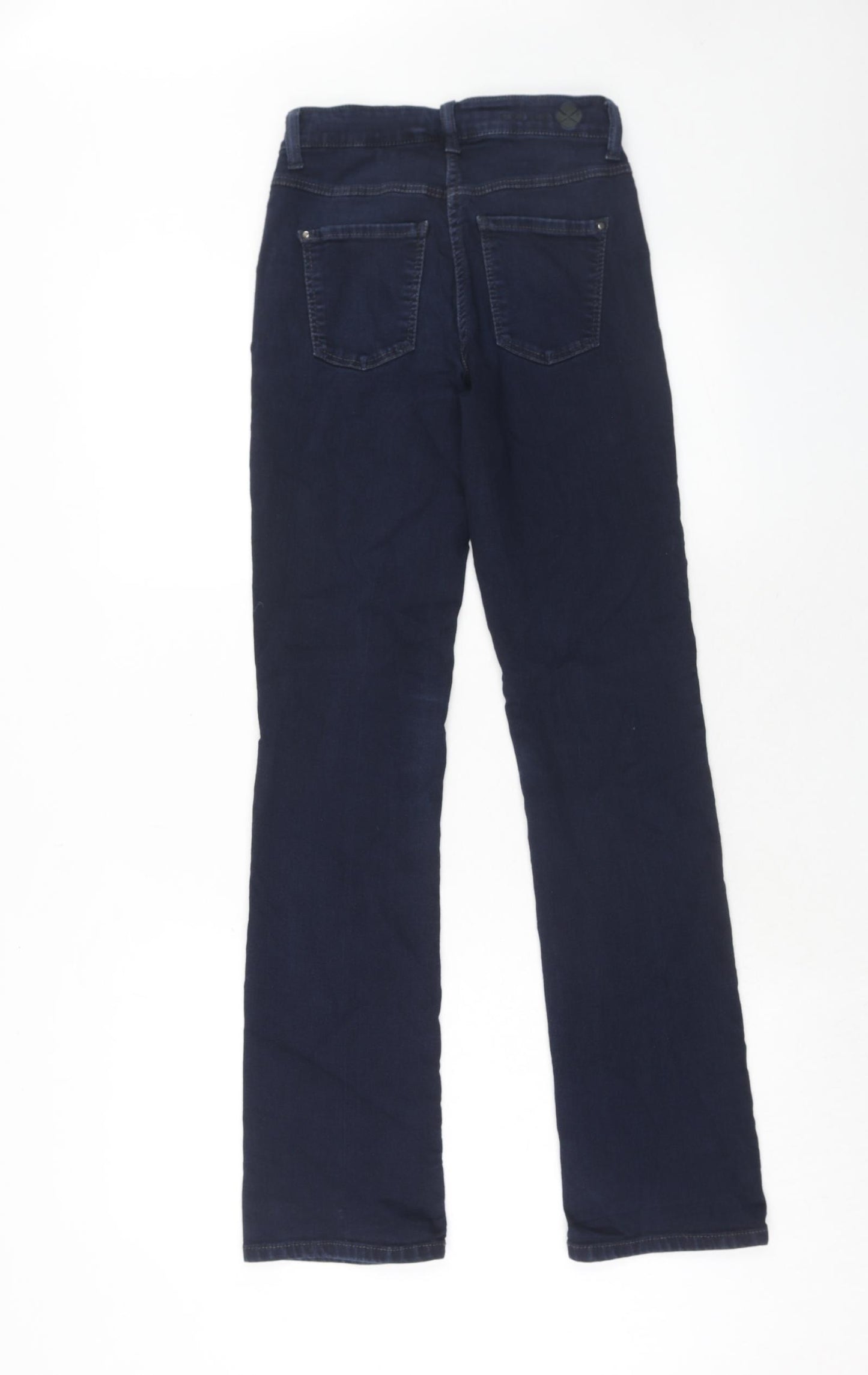 Mac Jeans Womens Blue Cotton Straight Jeans Size 24 in Regular Zip