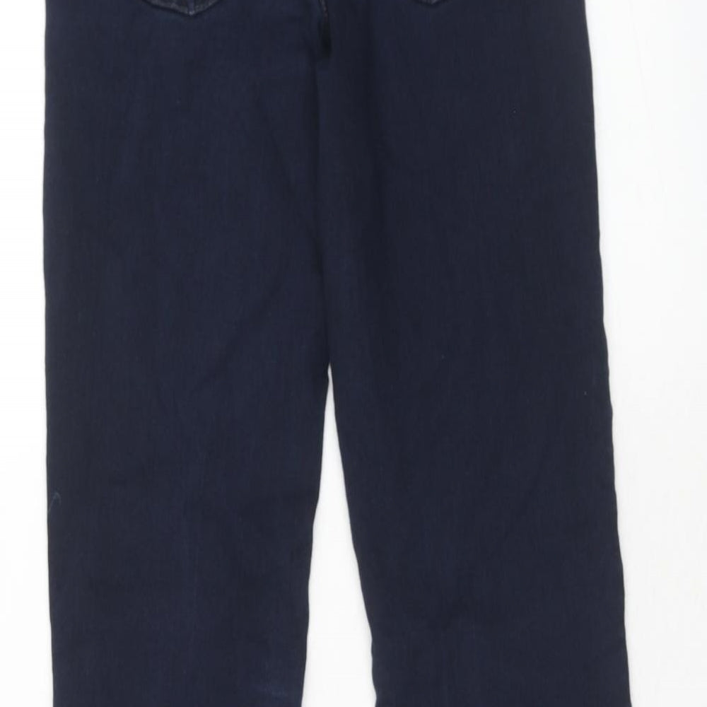 Mac Jeans Womens Blue Cotton Straight Jeans Size 24 in Regular Zip