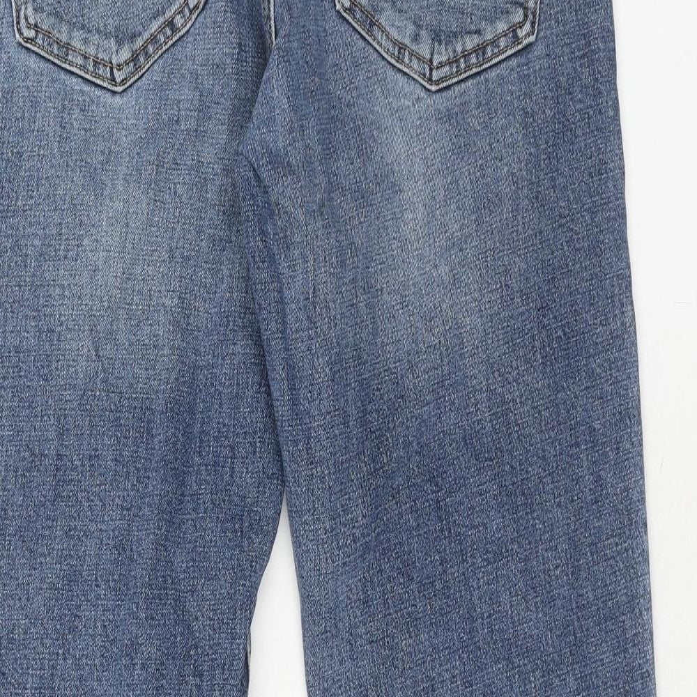 NEXT Mens Blue Cotton Straight Jeans Size 30 in L29 in Regular Button