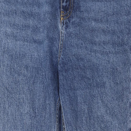 Topshop Womens Blue Cotton Mom Jeans Size 30 in L30 in Regular Zip