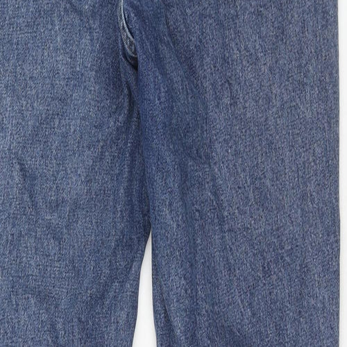 Topshop Womens Blue Cotton Mom Jeans Size 30 in L30 in Regular Zip