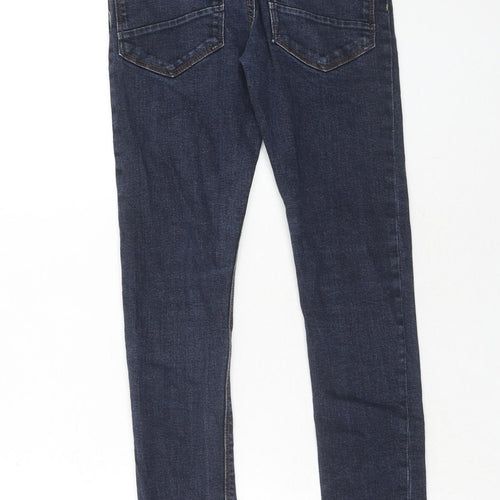 NEXT Boys Blue Cotton Skinny Jeans Size 11 Years Regular Zip