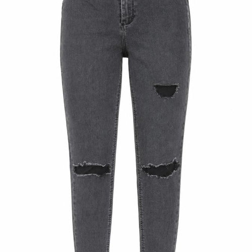 Topshop Womens Grey Cotton Skinny Jeans Size 28 in L32 in Regular Zip