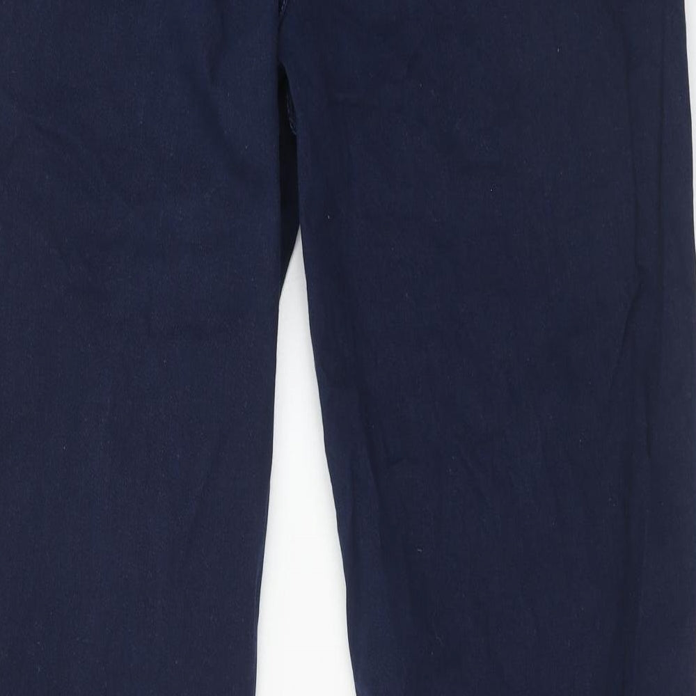 Monsoon Womens Blue Cotton Straight Jeans Size 18 Regular Zip