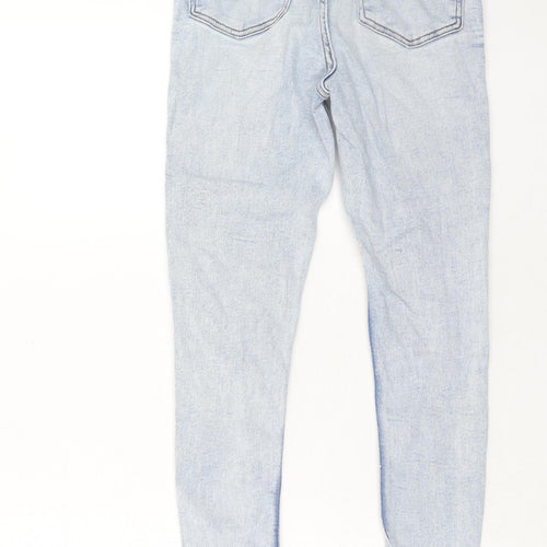 New Look Womens Blue Cotton Skinny Jeans Size 10 Regular Zip