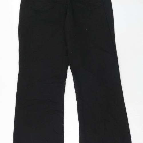 JD Williams Womens Black Cotton Bootcut Jeans Size 18 Regular Zip