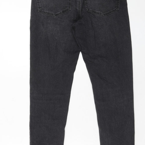 Stradivarius Womens Black Cotton Skinny Jeans Size 12 Regular Zip