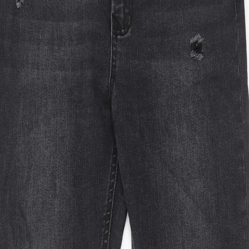 Stradivarius Womens Black Cotton Skinny Jeans Size 12 Regular Zip