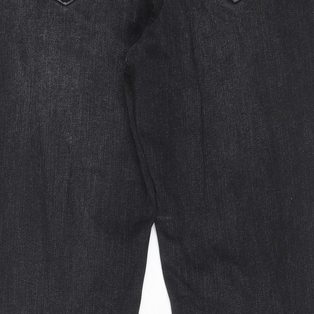 Stradivarius Womens Black Cotton Skinny Jeans Size 12 Regular Zip